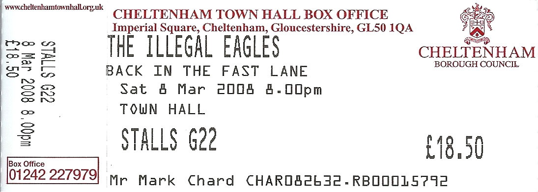 Illegal Eagles Ticket